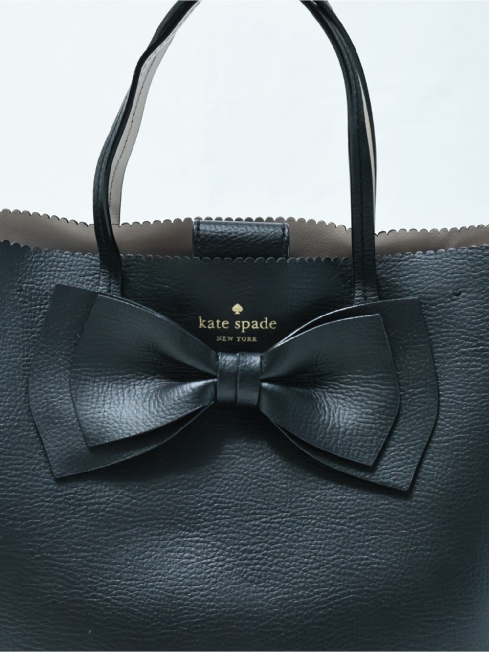 Kate Spade Vanderbilt Place Giorgia Satchel Bag Pebbled Black Leather Bow NWOT - Picture 2 of 16